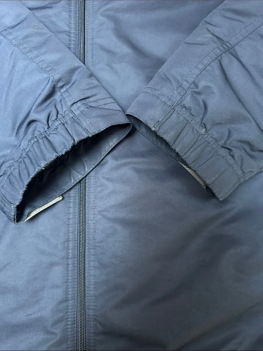 Nike Men's XXL Vintage Navy and Gray Full-Zip Insulated Windbreaker w/Fleece